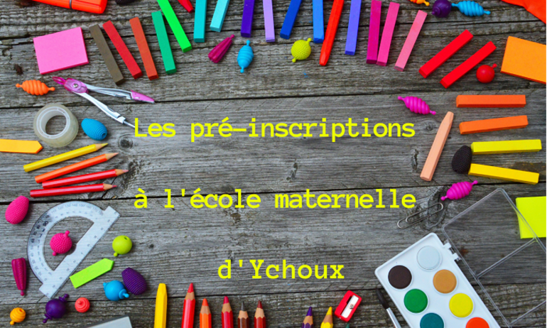 Pré-inscriptions à l'école maternelle rentrée 2022/2023